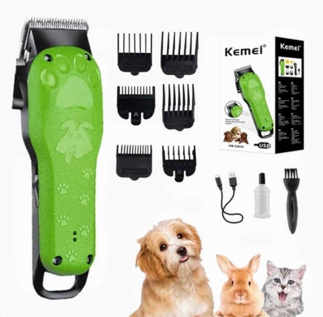 Máquina Cortadora de Pelo para Mascotas Kemei KM-CW10 USB Recargable | Cortapelos para Perros y Gatos